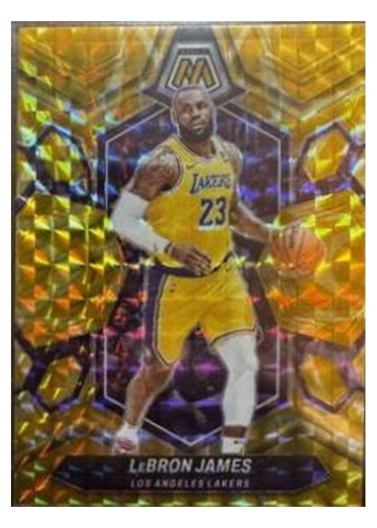 2023-24 Panini Mosaic Base Set LeBron James Gold #92 card