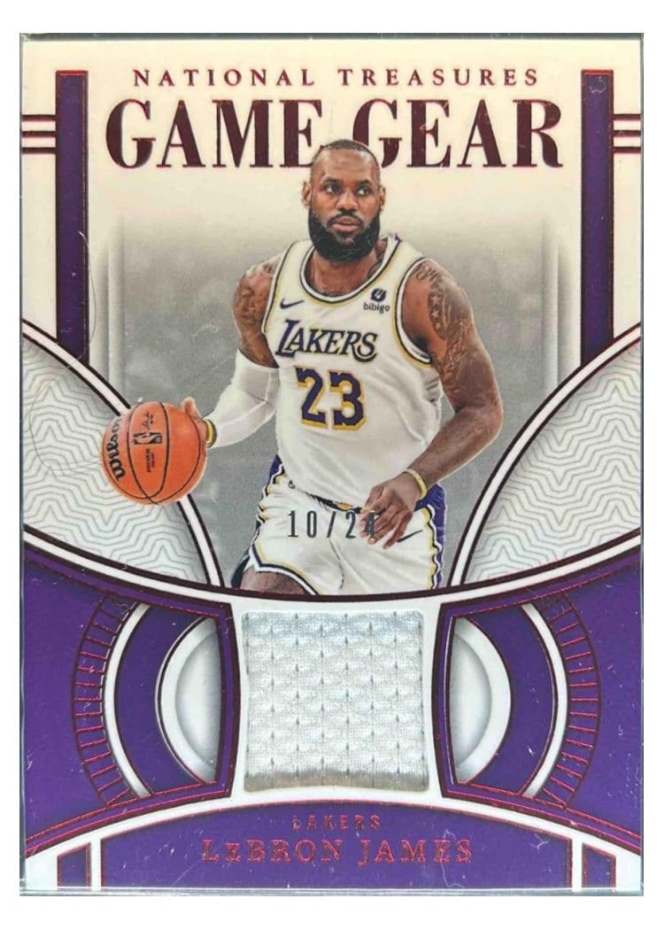 2023-24 Panini National Treasures Game Gear LeBron James #1 card