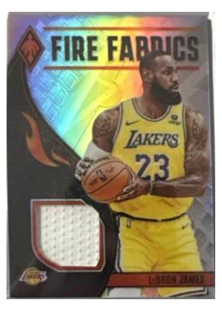 2023-24 Panini Phoenix Fire Fabrics LeBron James #FF-LBJ card