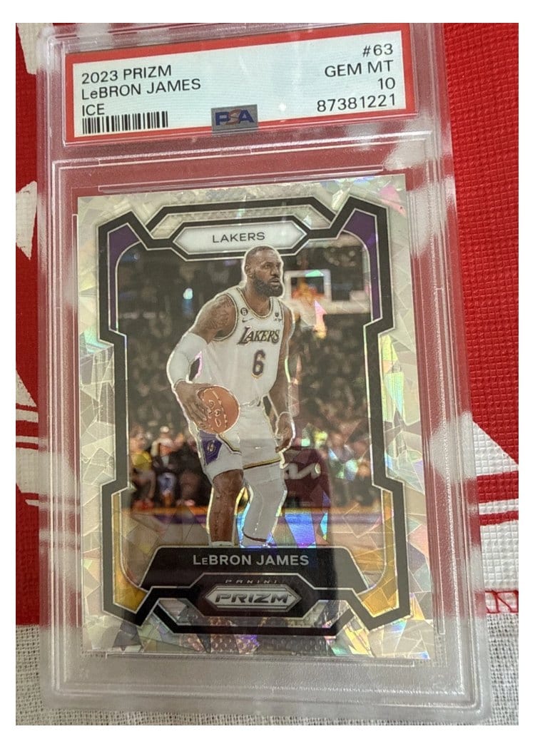 2023-24 Panini Prizm Base Set LeBron James #63 card
