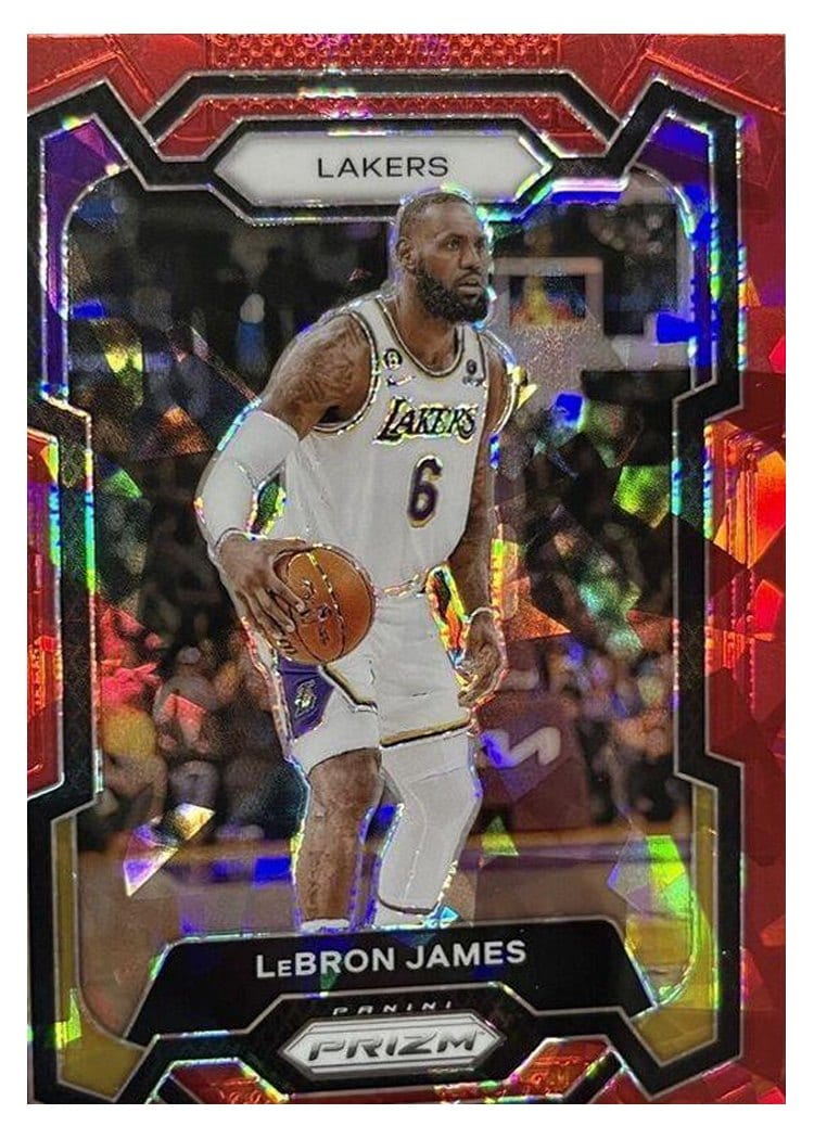 2023-24 Panini Prizm Base Set LeBron James #63 card