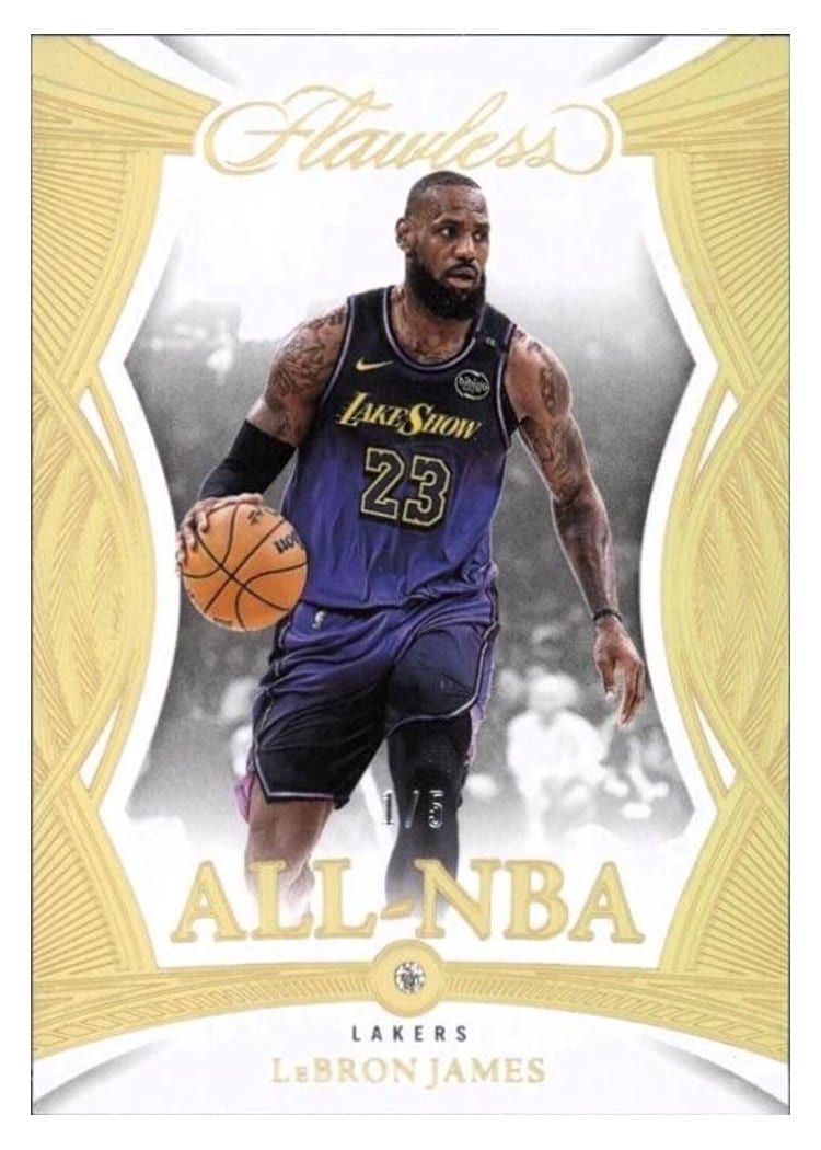2024-25 Panini Flawless Base Gems LeBron James #192 card