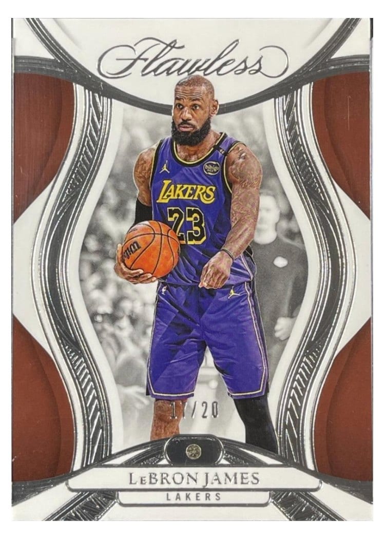 2024-25 Panini Flawless Base Gems LeBron James #39 card