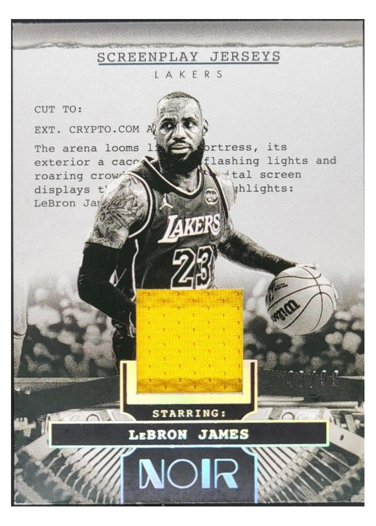 2024-25 Panini Noir Screenplay Jerseys Set LeBron James #6 card
