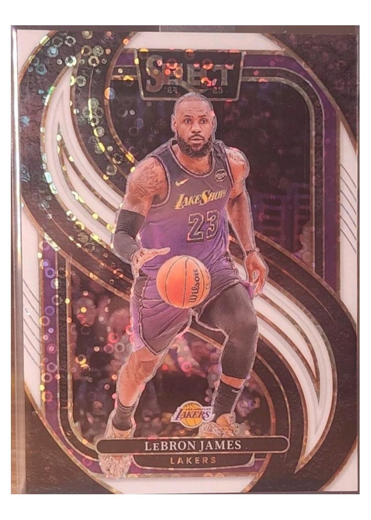 2024-25 Panini Select Base Set LeBron James White Disco Prizm #111 card