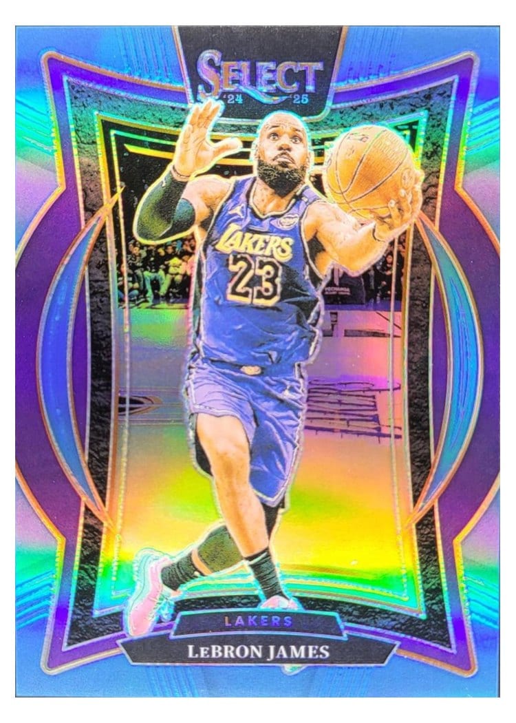 2024-25 Panini Select Base Set LeBron James Light Blue Prizm #54 card