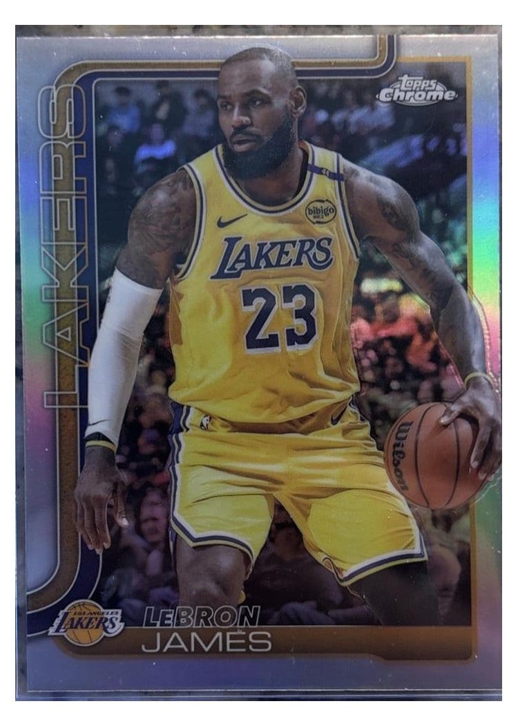 2025 Topps Chrome LeBron James 1st Day Issue #127 card