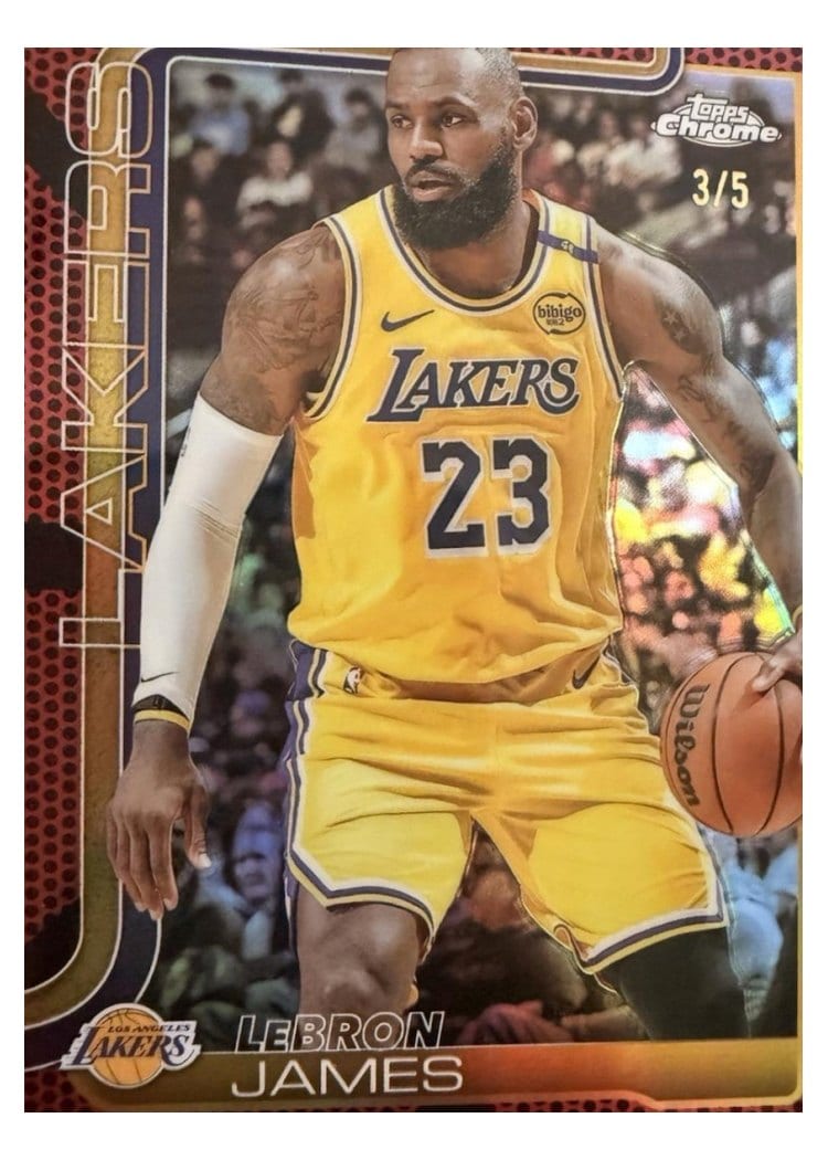 2025 Topps Chrome LeBron James #127 card