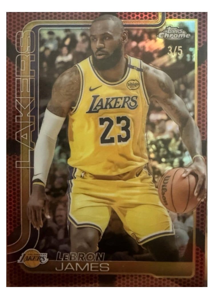 2025 Topps Chrome LeBron James #127 card