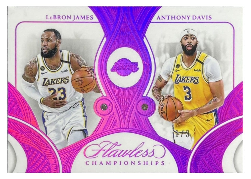 2024-25 Panini Flawless Base Gems LeBron James/Anthony Davis #171 card