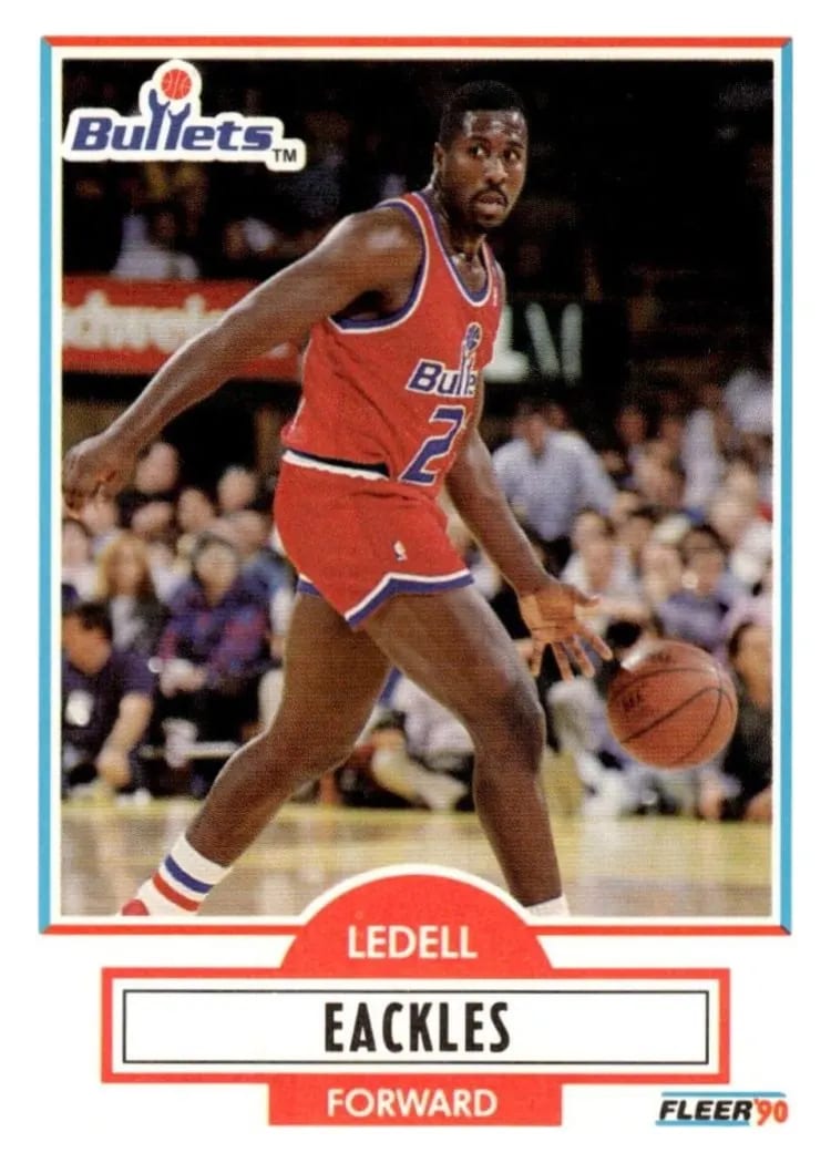 1990 Fleer Ledell Eackles #191 card