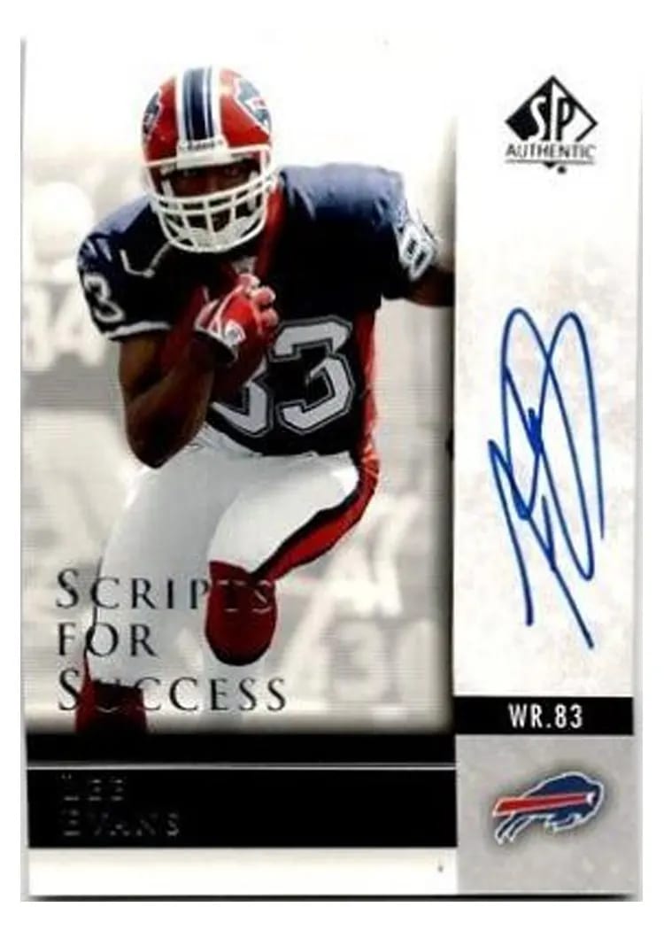 2004 SP Authentic Scripts for Success Autograph Lee Evans #SS-LE card