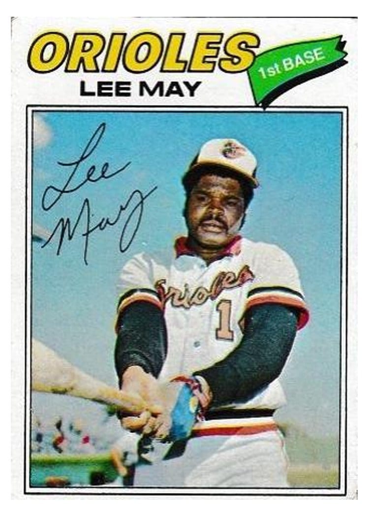 1977 Topps Lee May #380 card