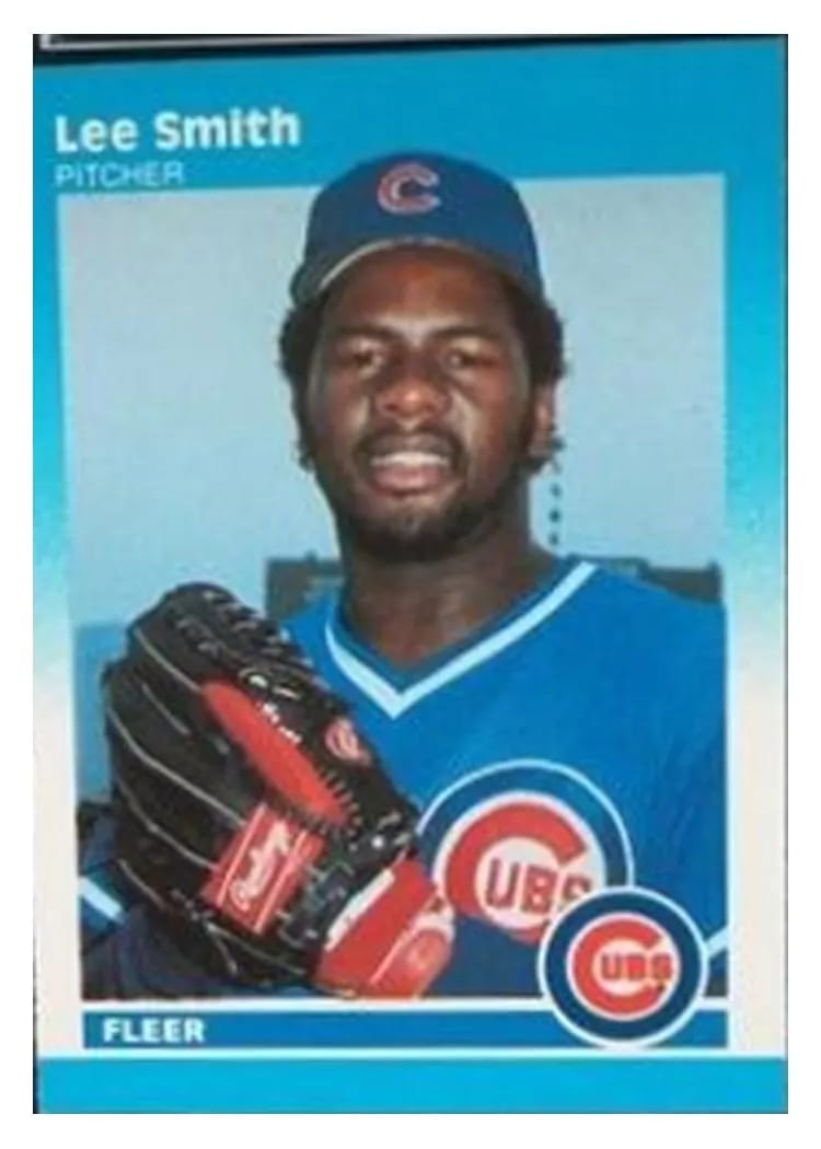 1987 Fleer Mini Lee Smith #101 card