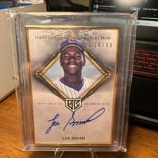 2023 Topps Gilded Collection Gold Frame Hall of Famers Autographs Lee Smith #HAFA-LS card