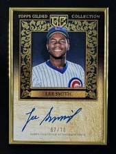 2025 Topps Gilded Collection Gold Framed Hall of Fame Autographs Lee Smith #HAFA-LS card