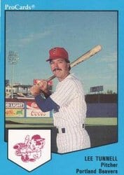 1989 ProCards FutureStars AAA Base Set Lee Tunnell #217 card