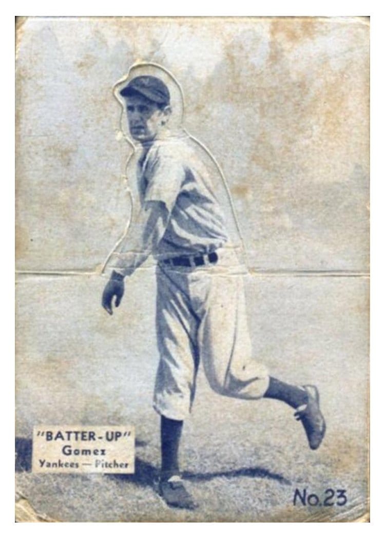 1934 Batter Up Lefty Gomez #23 card