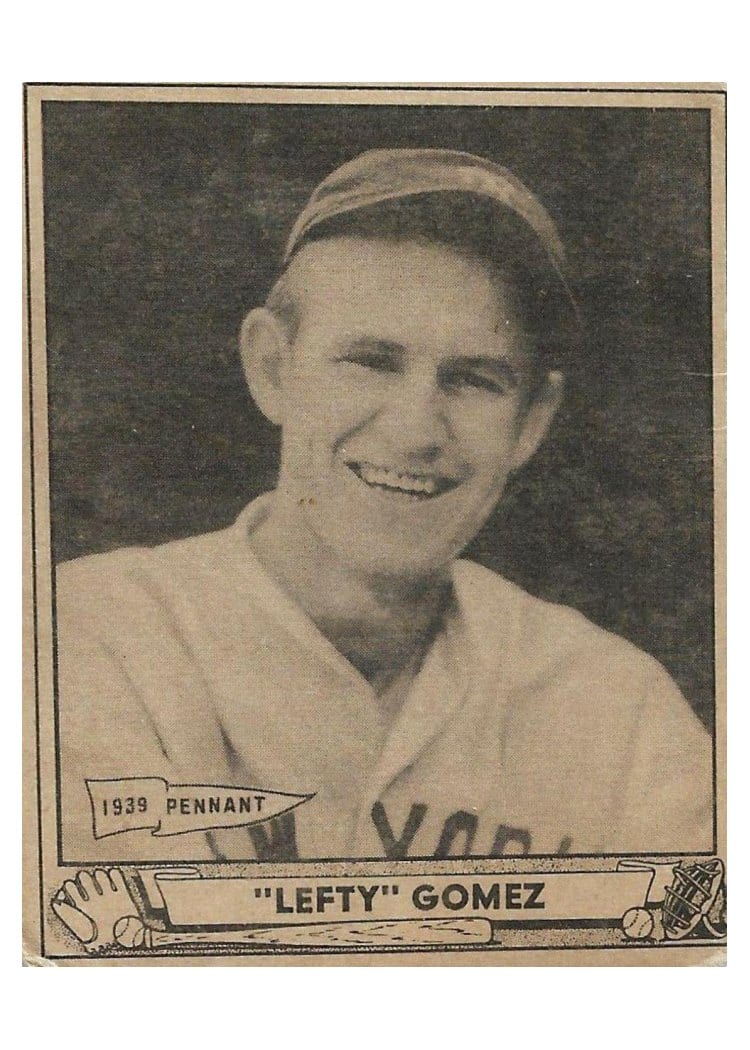 1940 Play Ball Lefty Gomez #6 card
