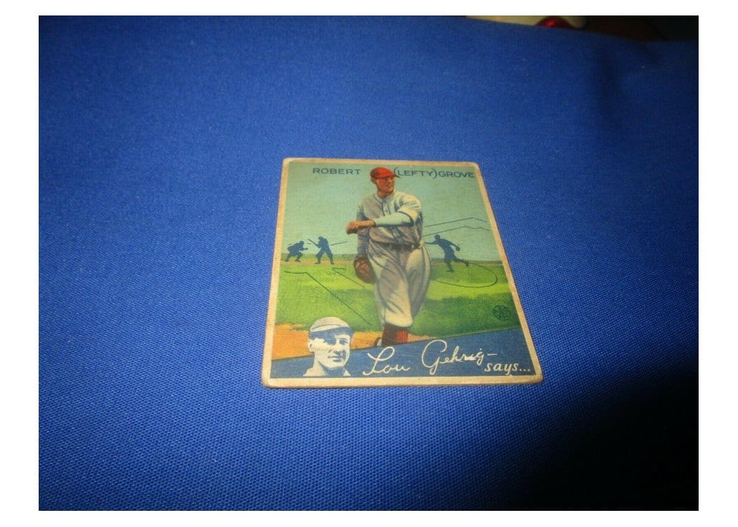 1934 Goudey Lefty Grove #19 card