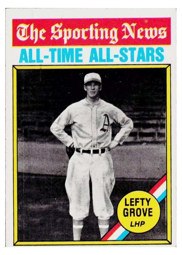 1976 Topps Lefty Grove #350 card