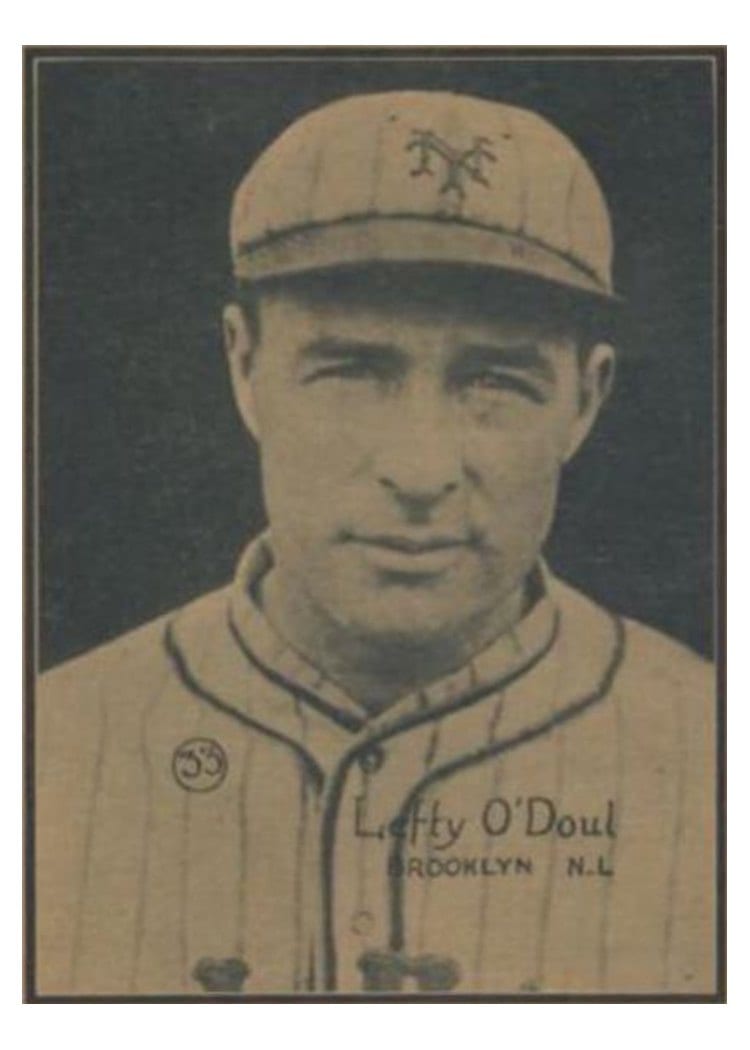 1931 W517 Lefty O'Doul Brooklyn Hand Cut #33 card