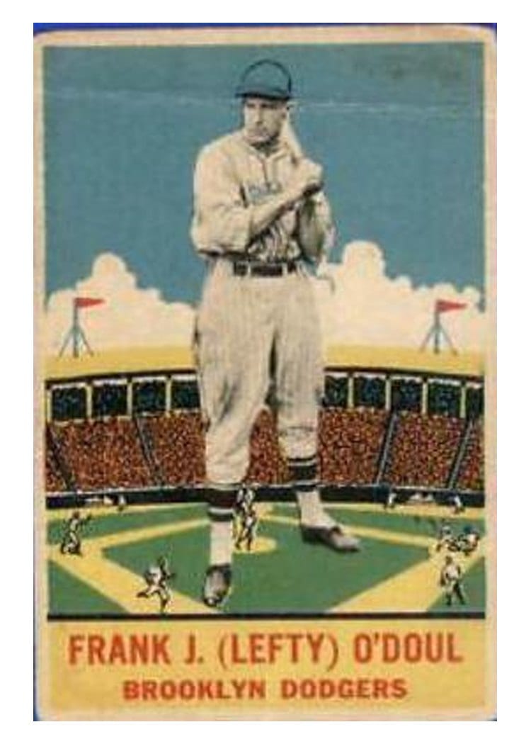 1933 DeLong Lefty O'Doul #10 card