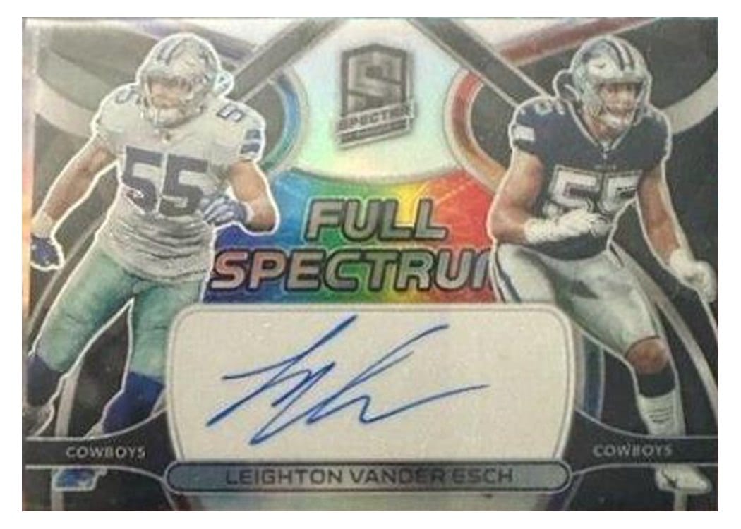2022 Panini Spectra Full Spectrum Autographs Leighton Vander Esch #FSA-LVE card