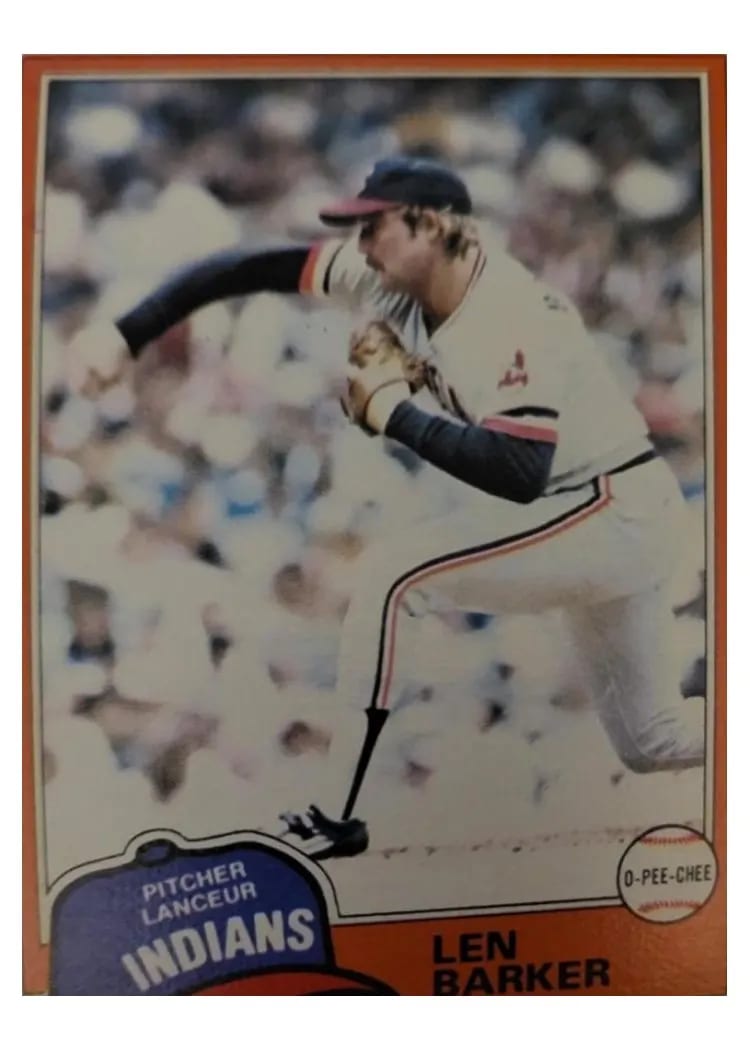 1981 O Pee Chee Len Barker #3 card