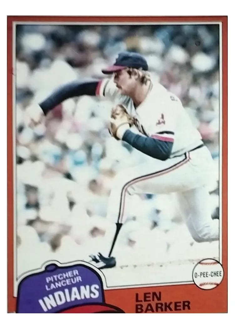 1981 O Pee Chee Len Barker #3 card
