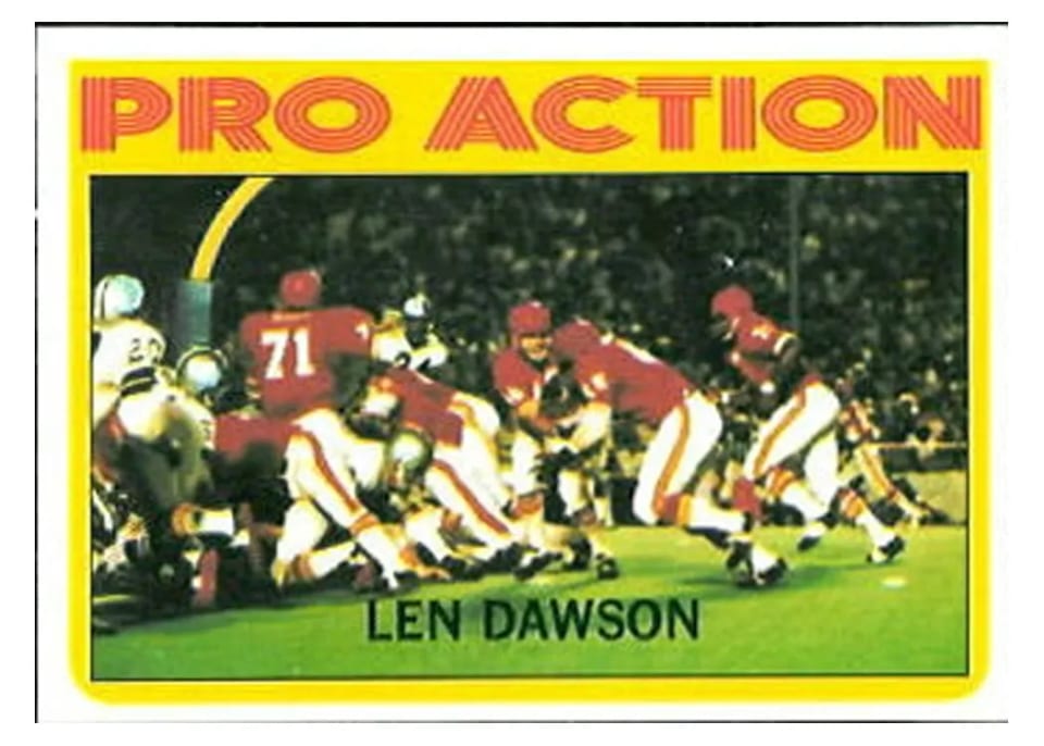 1972 Topps Len Dawson In Action #340 card