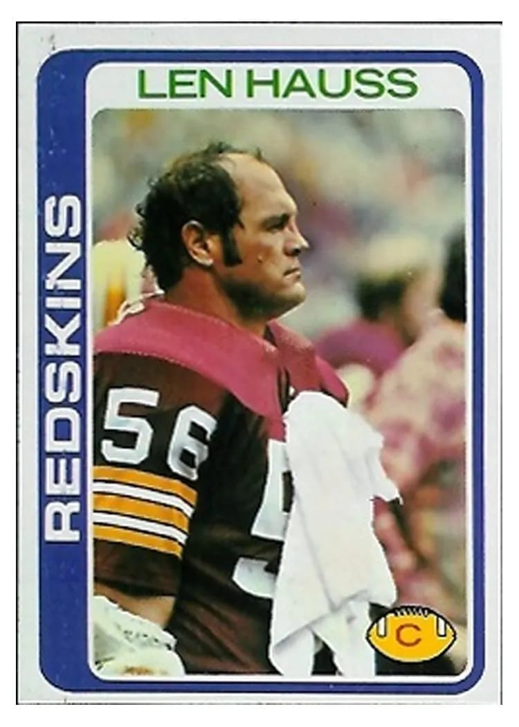 1978 Topps Len Hauss #51 card