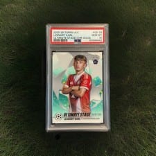 2025 Topps UEFA Ultimate Stage Chrome Lennart Karl Aqua #US-33 card