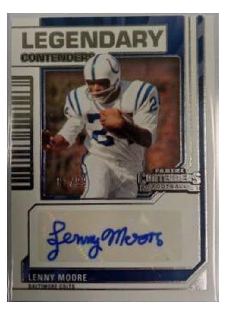 2023 Panini Contenders Legendary Contenders Autographs Lenny Moore #20 card