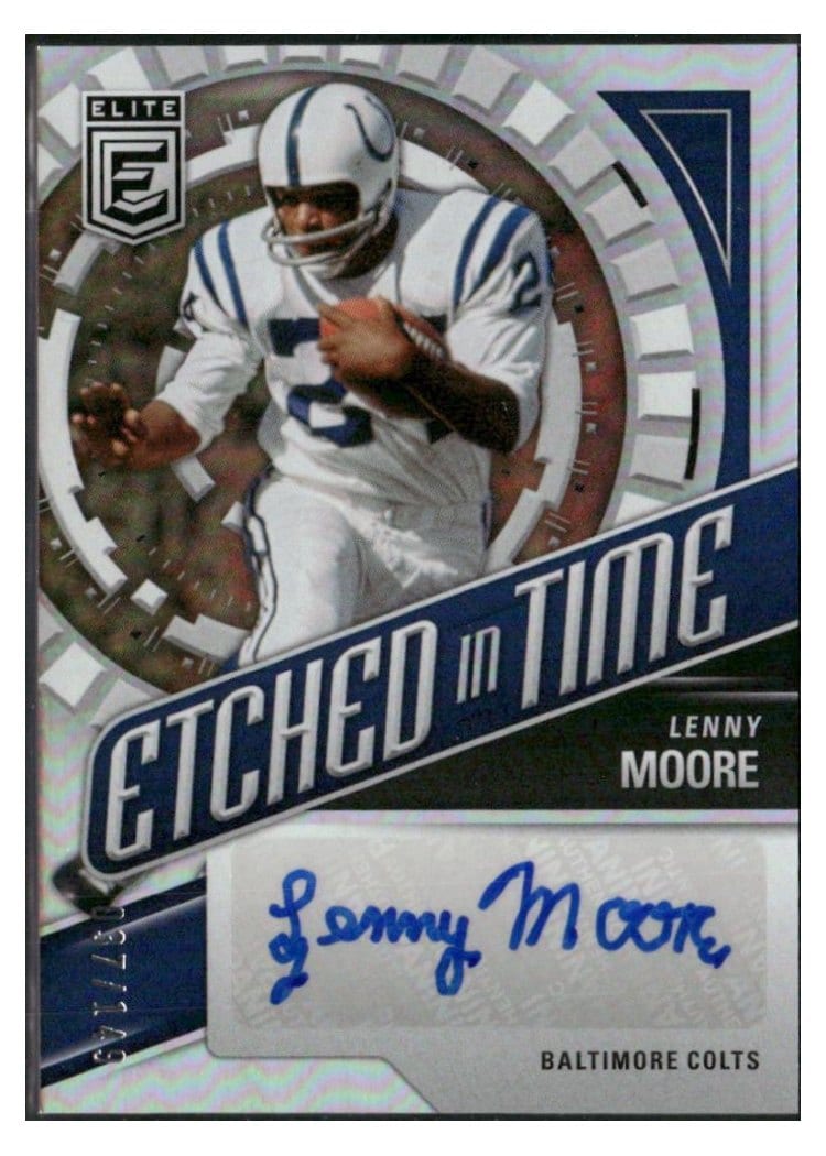 2024 Donruss Elite Etched in Time Signatures Lenny Moore #ETS-LMO card
