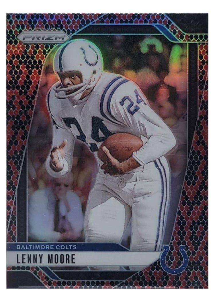 2024 Panini Prizm Base Set Lenny Moore Snakeskin #296 card