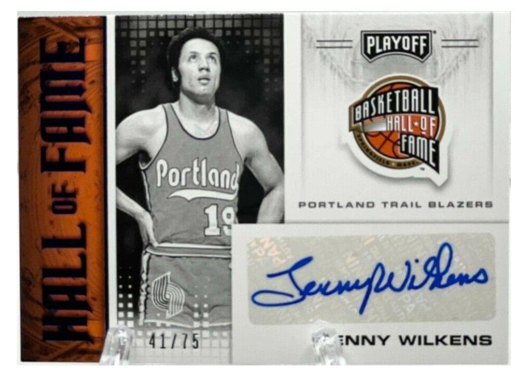 2020-21 Panini Chronicles Hall of Fame Autographs Lenny Wilkens #HOF-LWI card