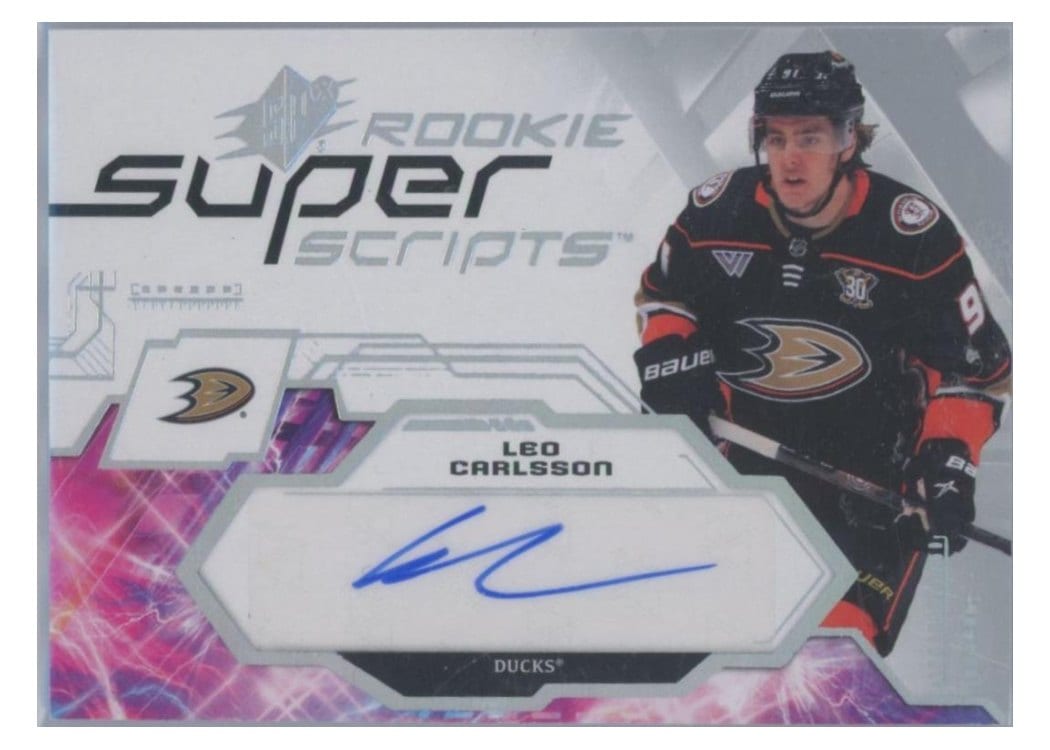 2023-24 SPx Rookie Superscripts Leo Carlsson #SSR-CA card