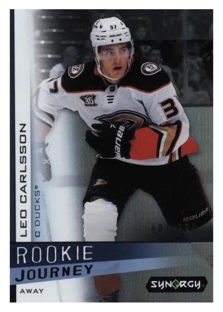 2023-24 Upper Deck Synergy Rookie Journey Away Leo Carlsson #RJ-15 card