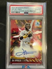 2024 Bowman Draft Plasma Power Autographs Leo De Vries #PPA-LD card