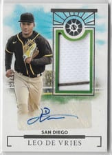 2024 Panini Boys of Summer Prospect Material Signatures Leo De Vries #PMS-LDV card