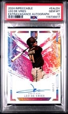 2024 Panini Impeccable Extravagance Autographs Leo De Vries #EA-LDV card