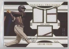 2024 Panini National Treasures Game Gear Swatches Trio Leo De Vries #49 card