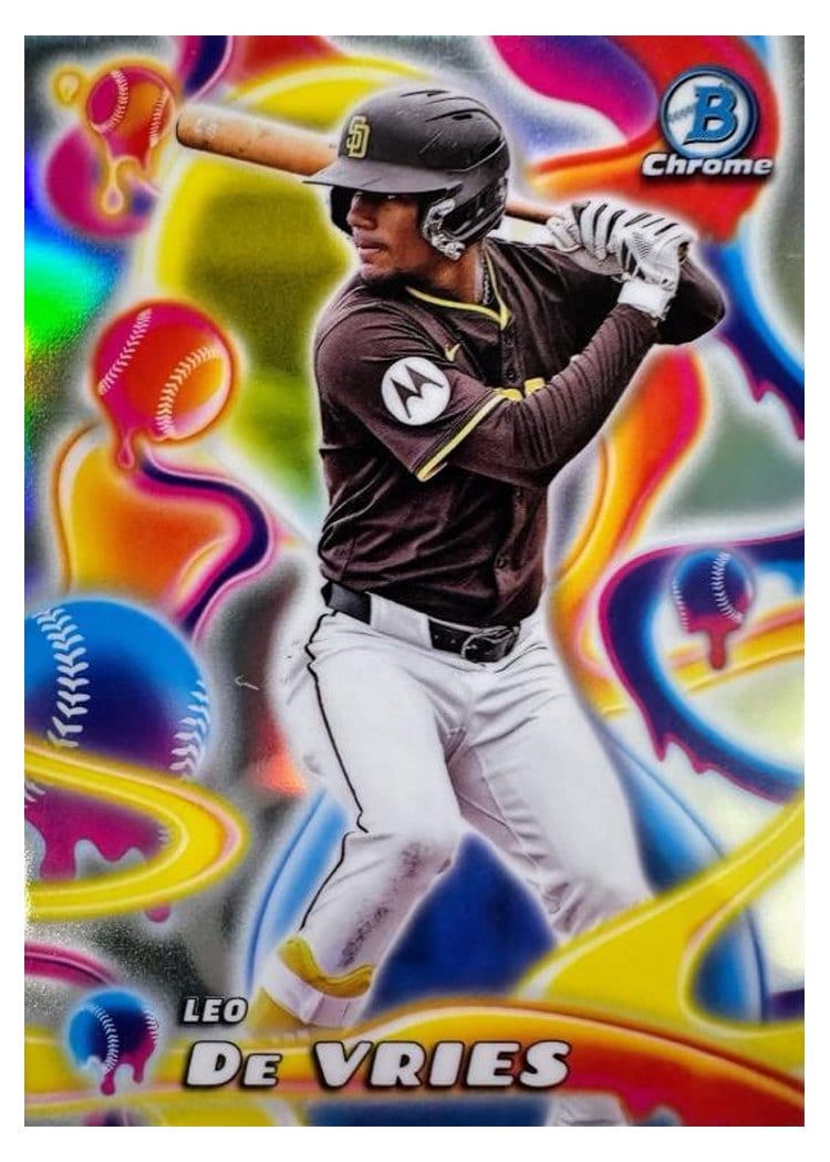 2025 Bowman Chrome Melt Mashers Leo De Vries #MM-8 card