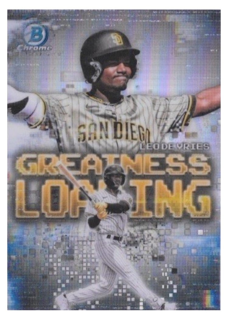 2025 Bowman Greatness Loading Leo De Vries #GL-12 card