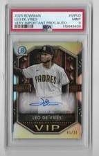 2025 Bowman Very Important Prospects Autographs Leo De Vries #VIP-LD card