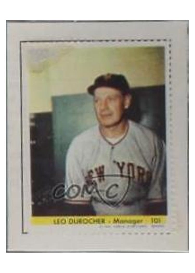1949 Eureka Sportstamps Leo Durocher #101 card