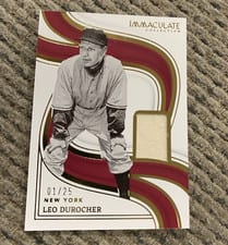 2023 Panini Immaculate Collection Legends Material Leo Durocher #LM-LD card