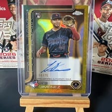 2025 Topps Gilded Collection Chrome Gold Autographs Leo Jiménez #CGA-LJ card