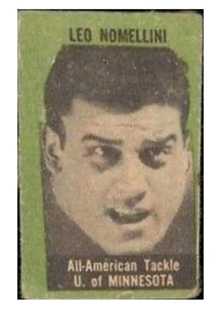 1950 Topps Felt Backs Leo Nomellini card